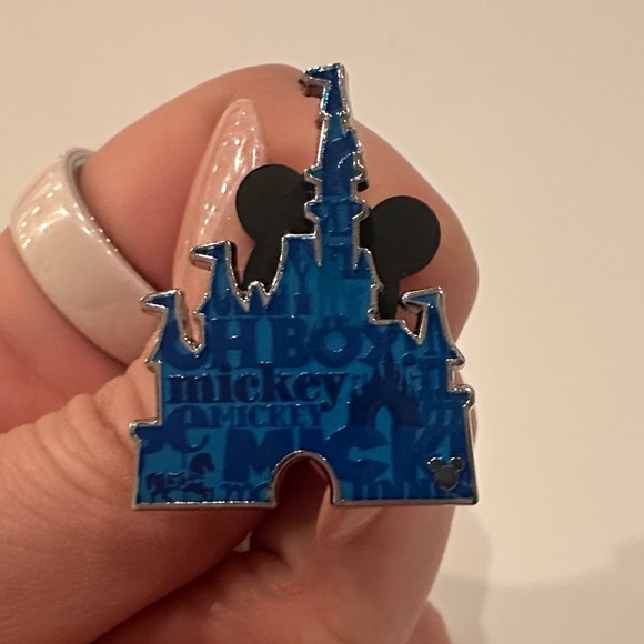 Disney Other - Disney Pin WDW Blue Mickey Mouse Cinderella Castle Hidden Disney 2025